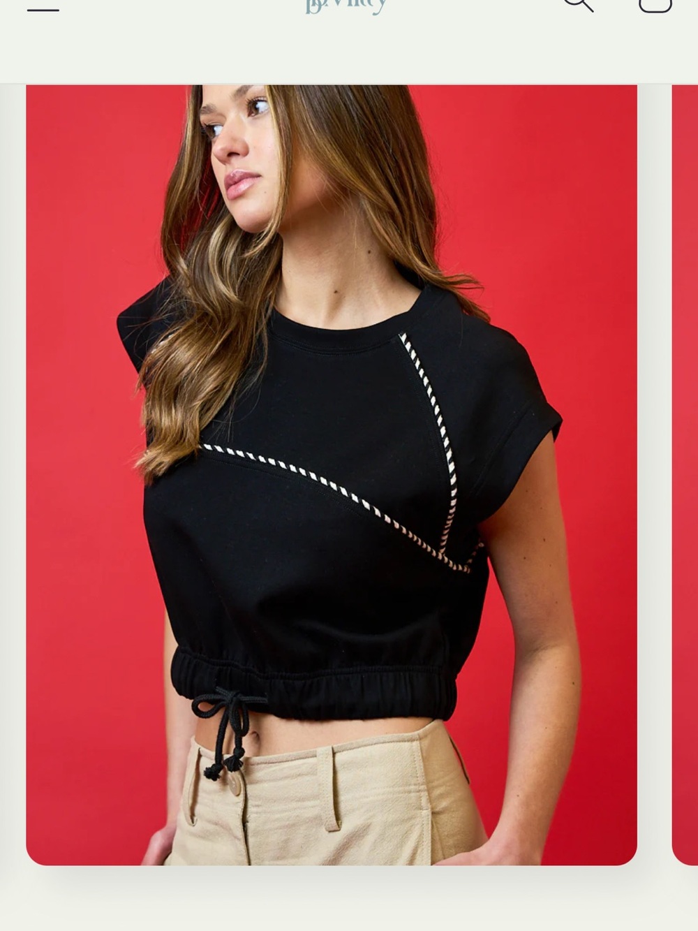 Amber Tee
Black Drawstring Crop Top - Picture 4 of 5